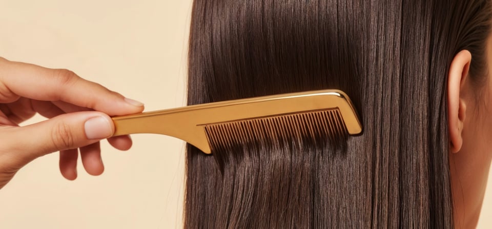 combing-caring-long-shiny-brown-hair