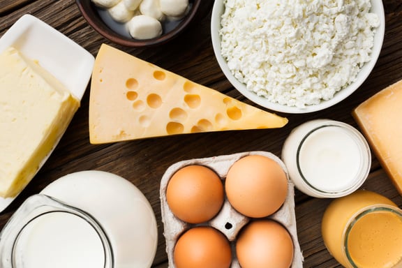 top-view-dairy-products